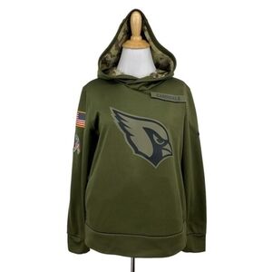 Nike Arizona Cardinals Hoodie Womens M Medium Military Green Salute To Service